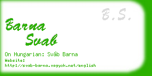 barna svab business card